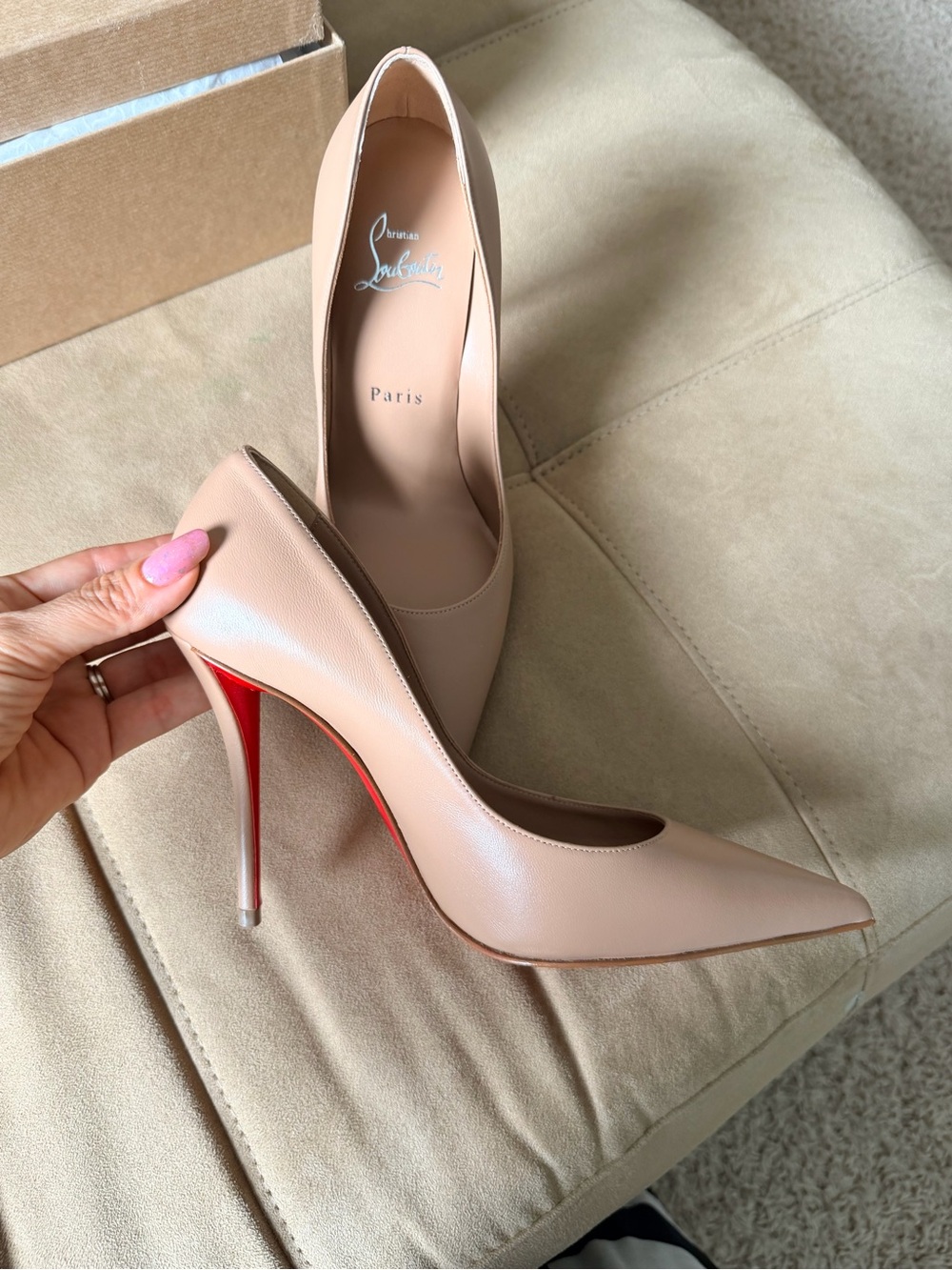 Christian Louboutin Blush Nude Miss Z - Pointed Toe Pumps